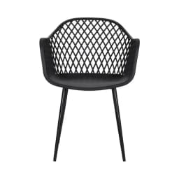 4 Piece Outdoor Dining Chairs PP Lounge Patio Chairs Garden Furniture Black