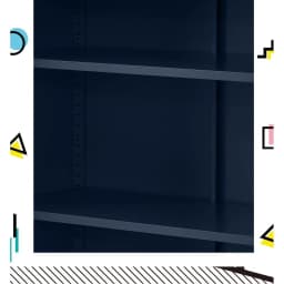 Modern Blue Metal Buffet Sideboard Storage Cabinet with Adjustable Shelves for Dining Room and Kitchen