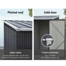 Garden Shed 0.99x1.04M Steel Outdoor Tool Storage House Workshop Utility Storage Building