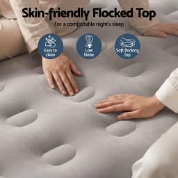 Queen Inflatable Air Mattress 46cm Thick Cube Air Bed Portable Comfortable Sleeping Bed for Home Travel Camping