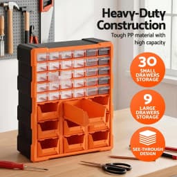 39 Drawer Hardware Storage Cabinet Screw Organizer Box Anti Drop Multi Compartment Tool Parts Storage Container
