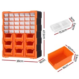 39 Drawer Hardware Storage Cabinet Screw Organizer Box Anti Drop Multi Compartment Tool Parts Storage Container