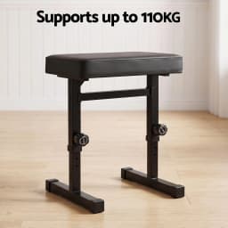 Heavy Duty Height Adjustable Piano Bench Seat H Shape Stool Black
