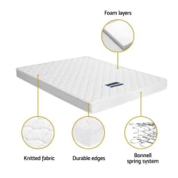 13cm Tight Top Mattress King Single Size Medium Firm Support Breathable Comfortable Sleeping Bed Mattress for Home Bedroom Guest Room