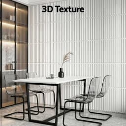 3D Vertical PVC Wall Panels 50x50cm Set of 15 Decorative Feature Wall Panels for Interior Design