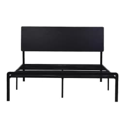 Queen Size LED Metal Bed Frame with Charging Station Sturdy Platform Bed Base Modern Bedroom Furniture