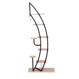 6 Tier Ladder Corner Plant Stand Wooden Indoor Flower Shelf Space Saving Display Rack for Living Room Balcony Home Decor