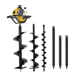Petrol Powered Post Hole Digger Auger Drill Extension Bits Kit for Garden Fence Planting Soil Digging