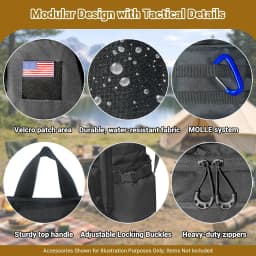 40L Tactical Backpack for Men, Military Molle Assault Pack with Laptop Compartment, Waterproof Slim Rucksack Daypack for Hiking Camping Travel Outdoor Work School