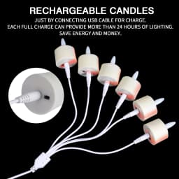 6-Pack Rechargeable Tea Lights Candles with Remote 4H/6H Timer Flameless Flickering Battery Operated LED Tealights for Pumpkins Luminarias Centerpieces 
