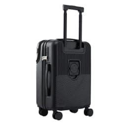 20 Inch Carry On Luggage Suitcase with Front Pocket TSA Approved Black Travel Spinner Hard Shell Carry On Bag
