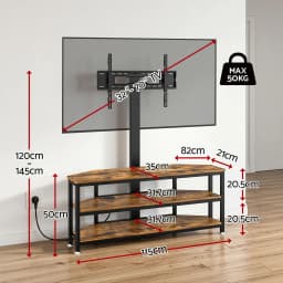 Corner TV Stand for 32 to 70 Inch TVs with Mount LED Lights Power Outlet Space Saving Entertainment Center and Storage Shelves
