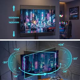 Corner TV Stand for 32 to 70 Inch TVs with Mount LED Lights Power Outlet Space Saving Entertainment Center and Storage Shelves
