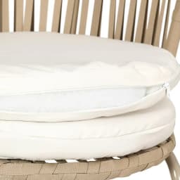 3 Piece Outdoor Bistro Set Patio Furniture Rope Chairs and Table Beige