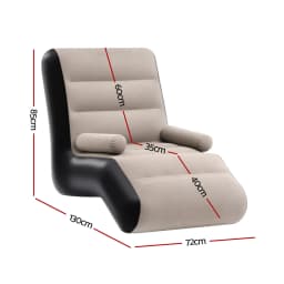 Inflatable Folding Air Lounge Chair with Pump for camping and Outdoor Relaxation