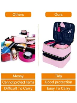 30-Bottle Nail Polish Storage Box - 15ml/0.5oz Capacity, With Tool Organizer Bag And Adjustable Dividers, Dual-Layer Design,
