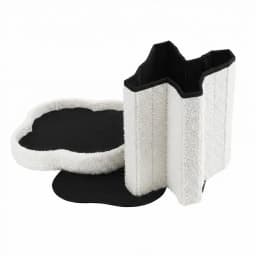 Foldable Storage Ottoman Footstool White Padded Seat Bench Organizer for Bedroom Living Room Home