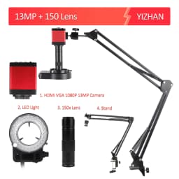 Electronic Welding Microscope Digital Microscope For Soldering HDMI VGA Dual Output 60FPS 1080P 130/150x Suit With RemoteControl