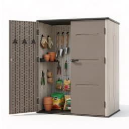 Garden Shed Outdoor Storage Shed Tool Workshop with Lockable Double Doors Weather Resistant Steel Frame Backyard Utility Storage