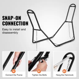 SucceBuy Universal 2 Person Hammock Stand Adjustable Heavy Duty 450 lbs Capacity Hammock Stand Fits Hammocks for Outdoor Indoor