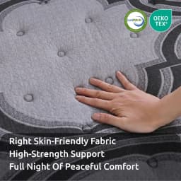 King Single Mattress 34cm 5 Zone Pocket Spring with Latex Memory Foam Extra Lumbar and Shoulder Support