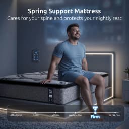 King Single Mattress 34cm 5 Zone Pocket Spring with Latex Memory Foam Extra Lumbar and Shoulder Support