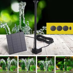 Solar Powered Submersible Water Fountain Pump Kit 2 6FT Outdoor Garden Birdbath Pond Fountain Pump Set