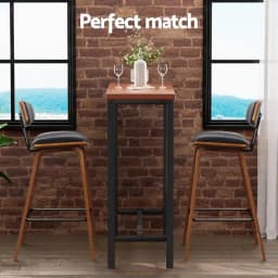 Bar Table and Stools Set for Dining Desk Kitchen Chairs Cafe Pub Modern Space Saving Breakfast Bar Furniture Set