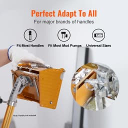 VEVOR Drywall Flat Box 10-Inch Wide Quick Clean Aluminum Finishing Mud for Plasterboard Wallboard Extra 2 Blades (10-Inch)