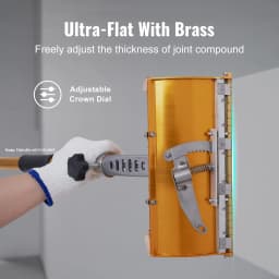 VEVOR Drywall Flat Box 10-Inch Wide Quick Clean Aluminum Finishing Mud for Plasterboard Wallboard Extra 2 Blades (10-Inch)