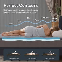 Gel Memory Foam Mattress Pad 5cm Thick Double Mattress Topper Mat for Extra Comfort