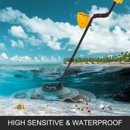 VEVOR Metal Detector Waterproof Disc Underwater Underground High Accuracy Sensitive LCD Display Humanity for Adults Children