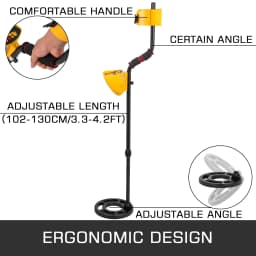 VEVOR Metal Detector Waterproof Disc Underwater Underground High Accuracy Sensitive LCD Display Humanity for Adults Children