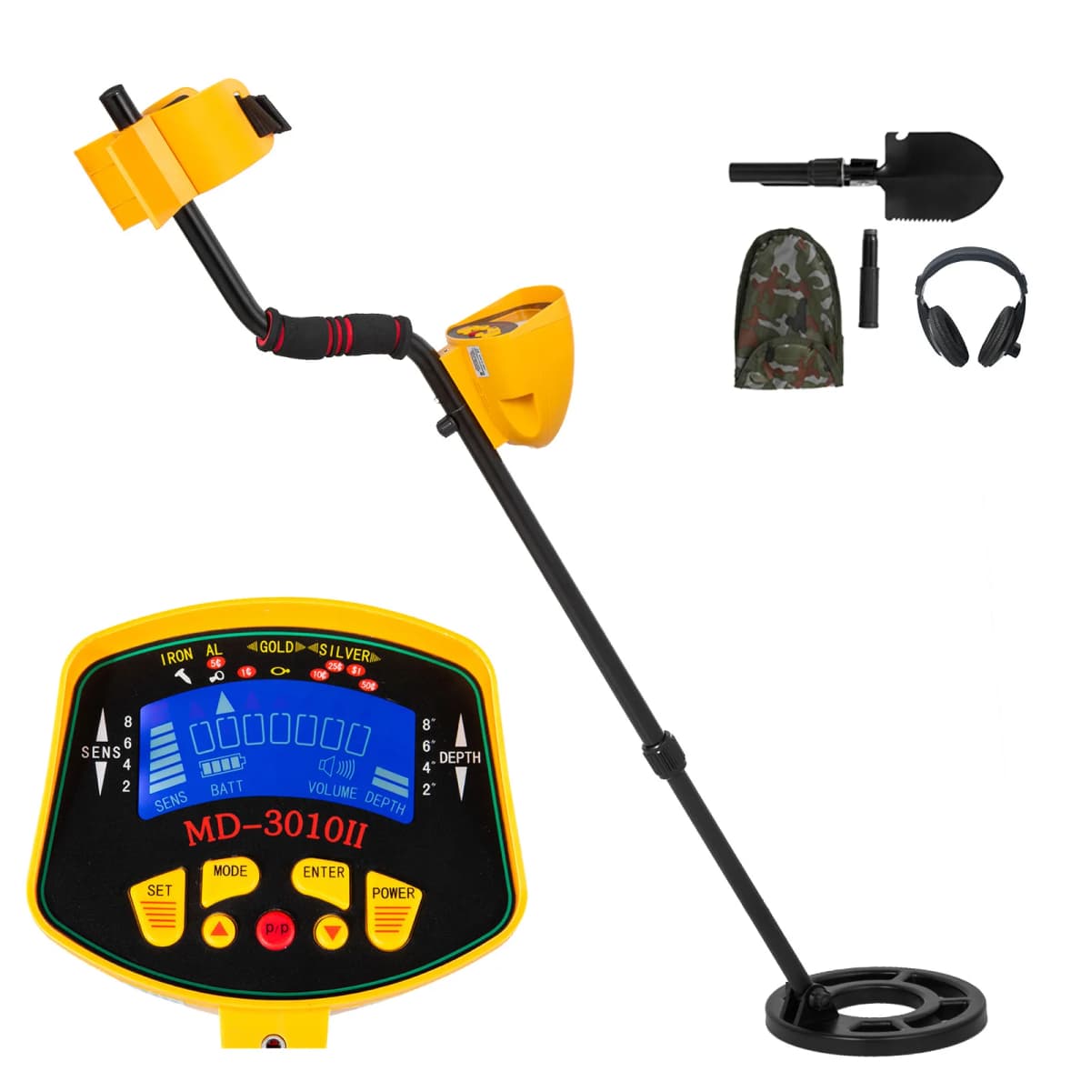 VEVOR Metal Detector Waterproof Disc Underwater Underground High Accuracy Sensitive LCD Display Humanity for Adults Children