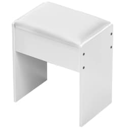 Small Vanity Stool with Cushion, White Makeup Vanity Chair for Small Spaces, Living Room, Bedroom, Bathroom, Entryway, Ottoman Foot Rest for Couch Modern Chairs