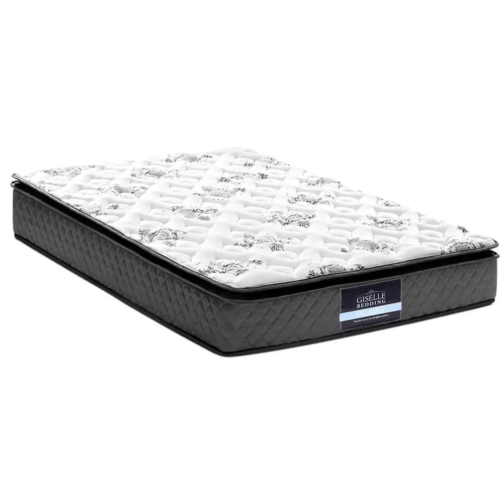 24cm Single Mattress Pillow Top Plush Comfort Bed Support