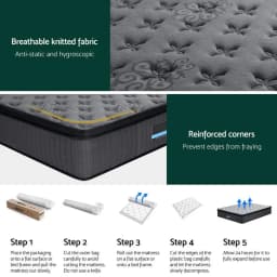 Giselle 34cm Double Bed Mattress Thick Comfortable Supportive Breathable Durable Home Sleeping Mattress