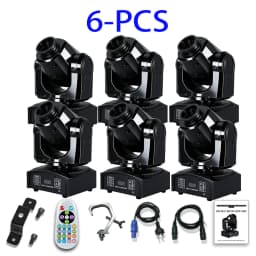 60W LED Moving Head Light with Hook, RGBW Color Mixing, 8 Modes and 8 Colors, DMX512 and Voice Control, Suitable for DJ, Disco, Club, Wedding, KTV, Bar, Stage Party Lighting - Compact Spotlight Suitable for Dance Floors, mini Pattern Projectors, Club Stag