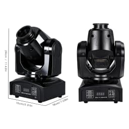 60W LED Moving Head Light with Hook, RGBW Color Mixing, 8 Modes and 8 Colors, DMX512 and Voice Control, Suitable for DJ, Disco, Club, Wedding, KTV, Bar, Stage Party Lighting - Compact Spotlight Suitable for Dance Floors, mini Pattern Projectors, Club Stag