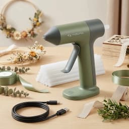 Wireless Hot Glue Gun Quick Preheating Mini Hot Glue Gun With Built-In 2000 mAh Battery 20 Premium Glue Sticks (7 X 140 mm) Mini Hot Glue Gun For Crafts DIY