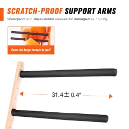 VEVOR Wall Kayak Storage Rack 4-Capacity for Kayak Canoe Hooks with Adjustable Padded Arms and 400 LBS Kayak Hanger for Garage