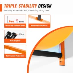 VEVOR Wall Kayak Storage Rack 4-Capacity for Kayak Canoe Hooks with Adjustable Padded Arms and 400 LBS Kayak Hanger for Garage