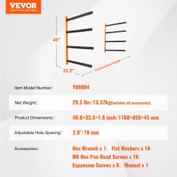 VEVOR Wall Kayak Storage Rack 4-Capacity for Kayak Canoe Hooks with Adjustable Padded Arms and 400 LBS Kayak Hanger for Garage