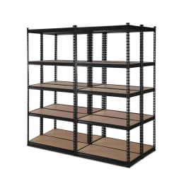 Heavy Duty Garage Shelving 4x1.5M Warehouse Rack Pallet Storage Shelf Black Metal Storage Unit