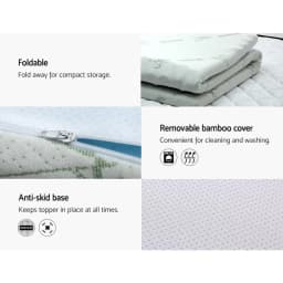 7 Zone Memory Foam Mattress Topper 8cm Double Bed Pressure Relief Soft Comfortable Bed Mattress Pad for Home Sleep Support