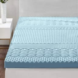 7 Zone Memory Foam Mattress Topper 8cm Double Bed Pressure Relief Soft Comfortable Bed Mattress Pad for Home Sleep Support