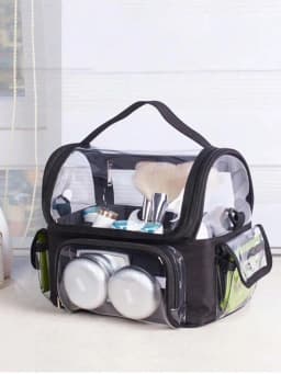 Large Capacity Transparent Makeup Bag, Clear Cosmetic Pouch With Handles, Travel Toiletry Organizer Case For Skincare Nail