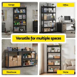 Garage Shelving 1.6X0.8m Warehouse Storage Rack Heavy Duty Black Pallet Racking Shelf Organizer