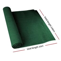 90 Percent Shade Cloth 3.66x20m Heavy Duty Green Shade Sail Outdoor Sun Protection Mesh Fabric
