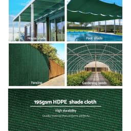 90 Percent Shade Cloth 3.66x20m Heavy Duty Green Shade Sail Outdoor Sun Protection Mesh Fabric
